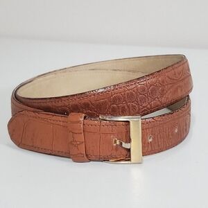 Wm H Leishman Men’s Hornback‎ Leather Belt Size 36 Brown Western Ranch Luxury